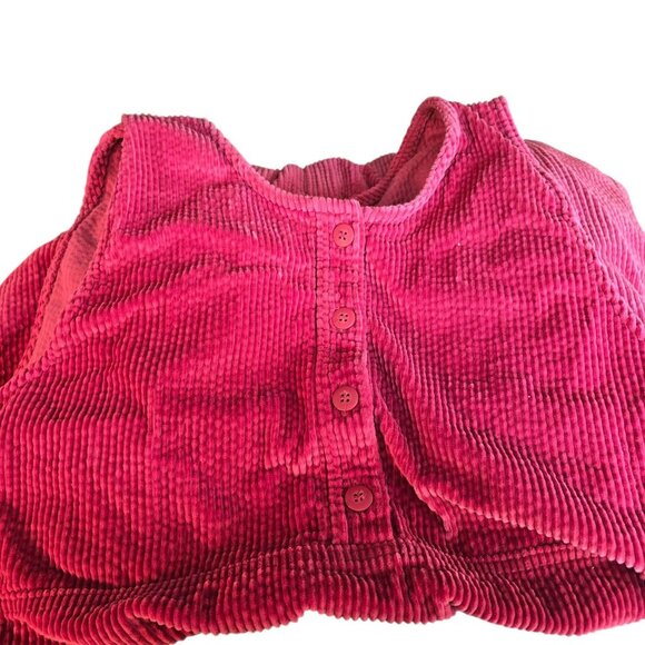 Vintage Real Comfort Pink Corduroy Sleeveless Dress & Green Top Set CM2134 - Picture 10 of 10